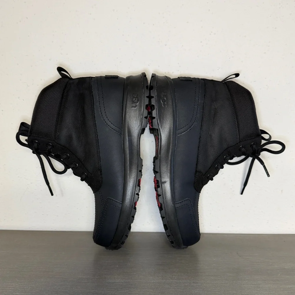 UGG Men's Emmett Duck Boots Waterproof Snow Black Leather High Top Size US 8